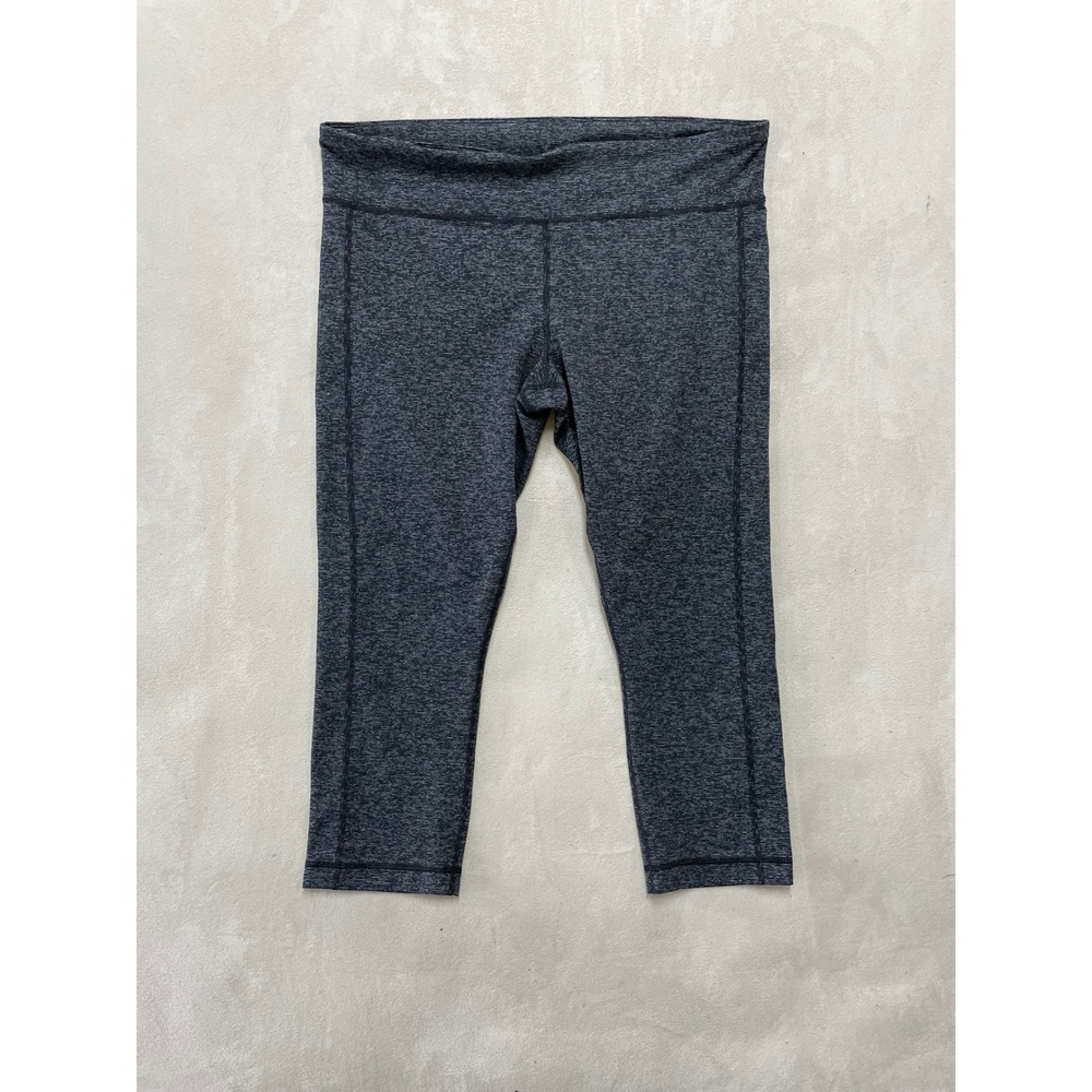 Under Armour Womens Gray Heather Space Dye HeatGear Capri Leggings Size Large